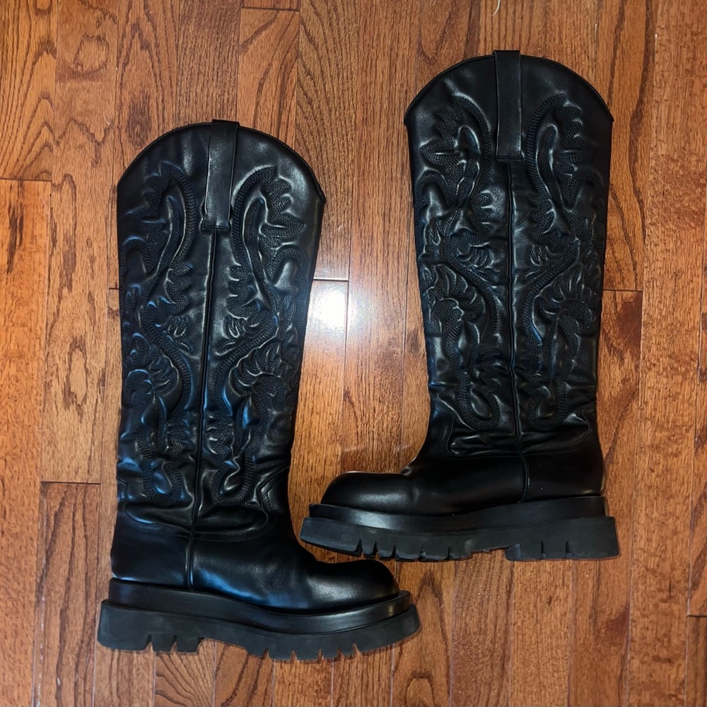 Free People Black Leather Boots
